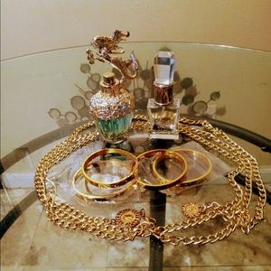 Woman’s gold bracelets